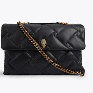 New! Kurt Geiger Black Quilted Chain Shoulder Bag.